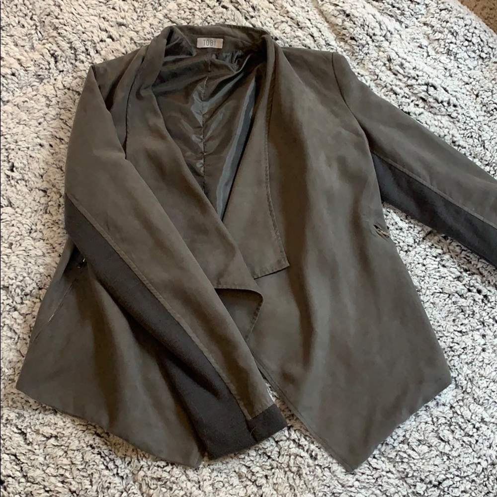 Tobi faux suede jacket M